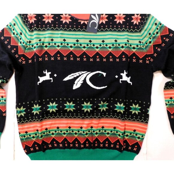 Choctaw Casino Christmas Sweater 2XL Red Green Black Reindeer Snowflake Cotton - Picture 6 of 12